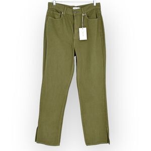 CELLO NWT Split‎ Ankle Olive Colored Denim High-Rise Jeans size 9 Junior